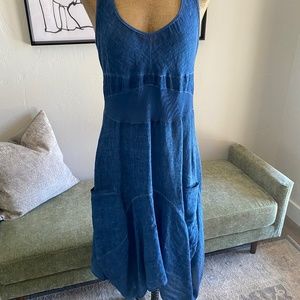 Inizio washed linen and cotton dress